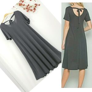 New COA Knit Midi Dress in steel gray